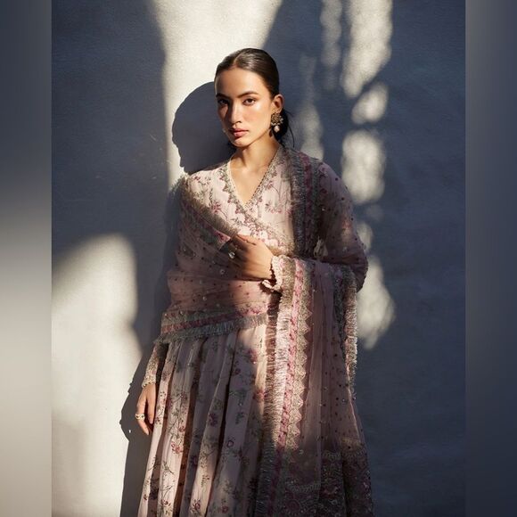 FAIZA SAQLAIN PAKISTANI LUXURY DESIGNER PARTY DRESS - Picture 6 of 15